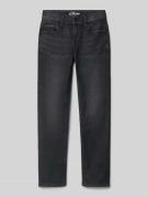 s.Oliver RED LABEL Straight Fit Jeans mit Baumwoll-Anteil in Black, Gr...