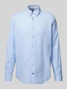 HECHTER PARIS Modern Fit Freizeithemd mit Button-Down-Kragen in Blau, ...