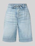 Vero Moda Wide Leg Jeansshorts mit Bindegürtel Modell 'ARIA' in Hellbl...