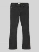 Only Slim Fit Jeans mit ausgestelltem Bein Modell 'MILA-IRIS' in Black...