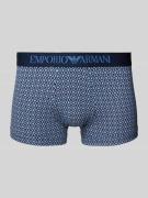 Emporio Armani Trunks mit elastischem Logo-Bund in Bleu, Größe M