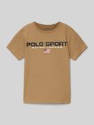 Polo Sport Regular Fit T-Shirt aus Baumwolle in Hellbraun, Größe L