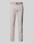 MCNEAL Slim Fit Chino mit Strukturmuster in Hazel, Größe 42