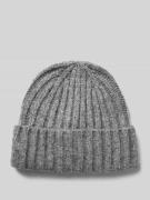 Pieces Beanie mit breitem Umschlag Modell 'MARGOT' in Graphit, Größe 1