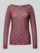 ICHI Longsleeve in semitransparentem Design Modell 'PERLA' in Bordeaux...