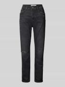 Goldgarn Relaxed Fit Jeans im Destroyed-Look in Graphit, Größe 25