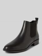 Tamaris Chelsea Boots aus Leder mit Label-Prägung in Black, Größe 39