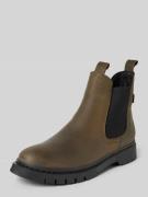 Tamaris Chelsea Boots aus Leder mit Zugschlaufen in Dunkelgruen, Größe...