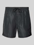 Guess Badehose mit Logo-Muster in Black, Größe S