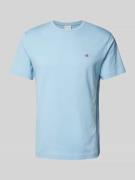 Gant Regular Fit T-Shirt mit Label-Stitching Modell 'SHIELD' in Hellbl...