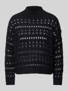 Only Strickpullover mit gerippten Abschlüssen Modell 'LEAH' in Black, ...