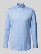 ETERNA Slim Fit Businesshemd aus Twill in Blau, Größe 43