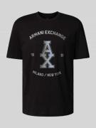 ARMANI EXCHANGE T-Shirt mit Label-Print in Black, Größe M