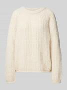 Smith and Soul Strickpullover mit Rundhalsausschnitt in Offwhite, Größ...