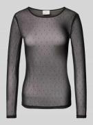 Kaffe Longsleeve in semitransparentem Design Modell 'doriana' in Black...