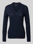 Lauren Ralph Lauren Strickpullover mit gerippten Abschlüssen in Marine...