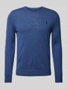 Polo Ralph Lauren Slim Fit Strickpullover aus reiner Wolle in Rauchbla...