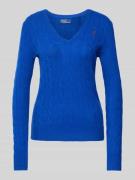 Polo Ralph Lauren Strickpullover aus Wolle-Kaschmir-Mix mit Zopfmuster...