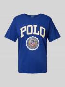 Polo Ralph Lauren T-Shirt mit Label-Print in Royal, Größe L