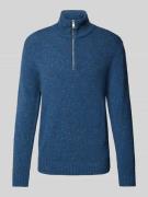 Marc O'Polo Regular Fit Troyer aus gesprenkeltem Tweedgarn in Blau, Gr...