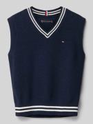 Tommy Hilfiger Kids Pullunder mit Label-Stitching in Marine, Größe 122