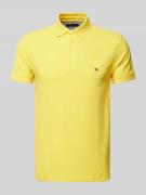 Tommy Hilfiger Poloshirt mit Label-Stitching in Gelb, Größe S