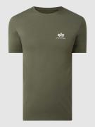 Alpha Industries T-Shirt mit Logo-Print Modell 'Basic T' in Oliv, Größ...