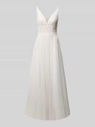 Mascara Brautkleid mit Häkelspitze in Offwhite, Größe 46