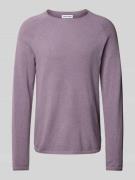 Jack & Jones Strickpullover mit Rundhalsausschnitt in Lavender Melange...