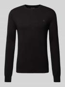 Scotch & Soda Strickpullover mit Logo-Stitching Modell 'CORE' in Black...