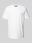 Tommy Hilfiger T-Shirt mit Logo-Stitching in Weiss, Größe M