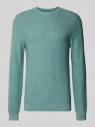 MCNEAL Regular Fit Strickpullover aus reiner Baumwolle in Aqua Melange...