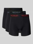 MCNEAL Trunks mit Label-Bund im 3er-Pack in Metallic Black, Größe M
