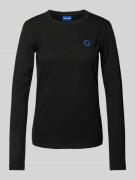 Hugo Blue Longsleeve mit geripptem Rundhalsausschnitt Modell 'Daliria'...