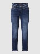 MAC Slim Fit Jeans mit Reißverschlusstasche in Blau, Größe 34/26