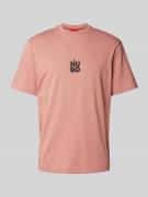 HUGO T-Shirt mit Label-Print Modell 'Dalsar' in Lachs_, Größe L