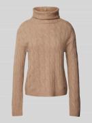 monari Strickpullover mit gerippten Abschlüssen in Beige, Größe 36