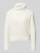 monari Strickpullover mit Stehkragen in Offwhite, Größe 44