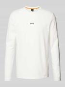 BOSS Orange Longsleeve mit Label-Print Modell 'Chark' in Offwhite, Grö...