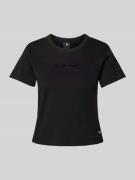 G-Star Raw T-Shirt mit Label-Stitching in Black, Größe L