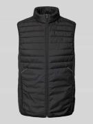 BOSS Green Steppweste mit Stehkragen Modell 'Thor' in Black, Größe L