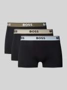 BOSS Regular Fit Trunks mit Baumwollanteil im 3er-Pack in Black, Größe...