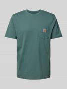 Carhartt Work In Progress T-Shirt mit Brusttasche in Lind, Größe S