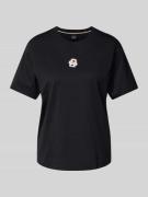 BOSS T-Shirt mit Logo-Stitching Modell 'Elpha' in Black, Größe M