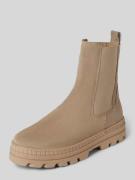 Marc O'Polo Chelsea-Boot aus edlem Velours-Rindleder in Taupe, Größe 3...