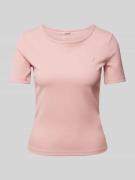 Guess Activewear T-Shirt mit geripptem Rundhalsausschnitt Modell 'STEF...