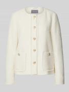 WHITE LABEL Blazer mit Rundhalsausschnitt in Ecru, Größe 52