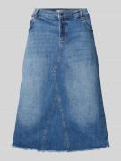 Christian Berg Woman Knielanger Jeansrock im 5-Pocket-Design in Jeansb...