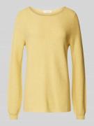 Christian Berg Woman Loose Fit Strickpullover mit Ballonärmeln in Senf...