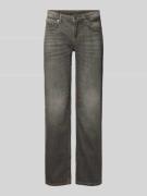 WEEKDAY Straight Fit Jeans im 5-Pocket-Design Modell 'Arrow' in Dunkel...